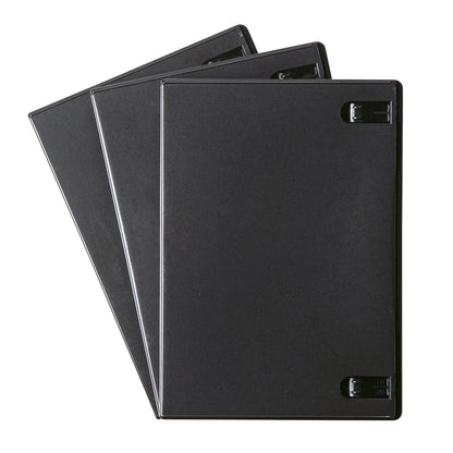 DVD Tall Case (Holds 1 Disc, Set of 3, Black) DVD-TN1-03BKN
