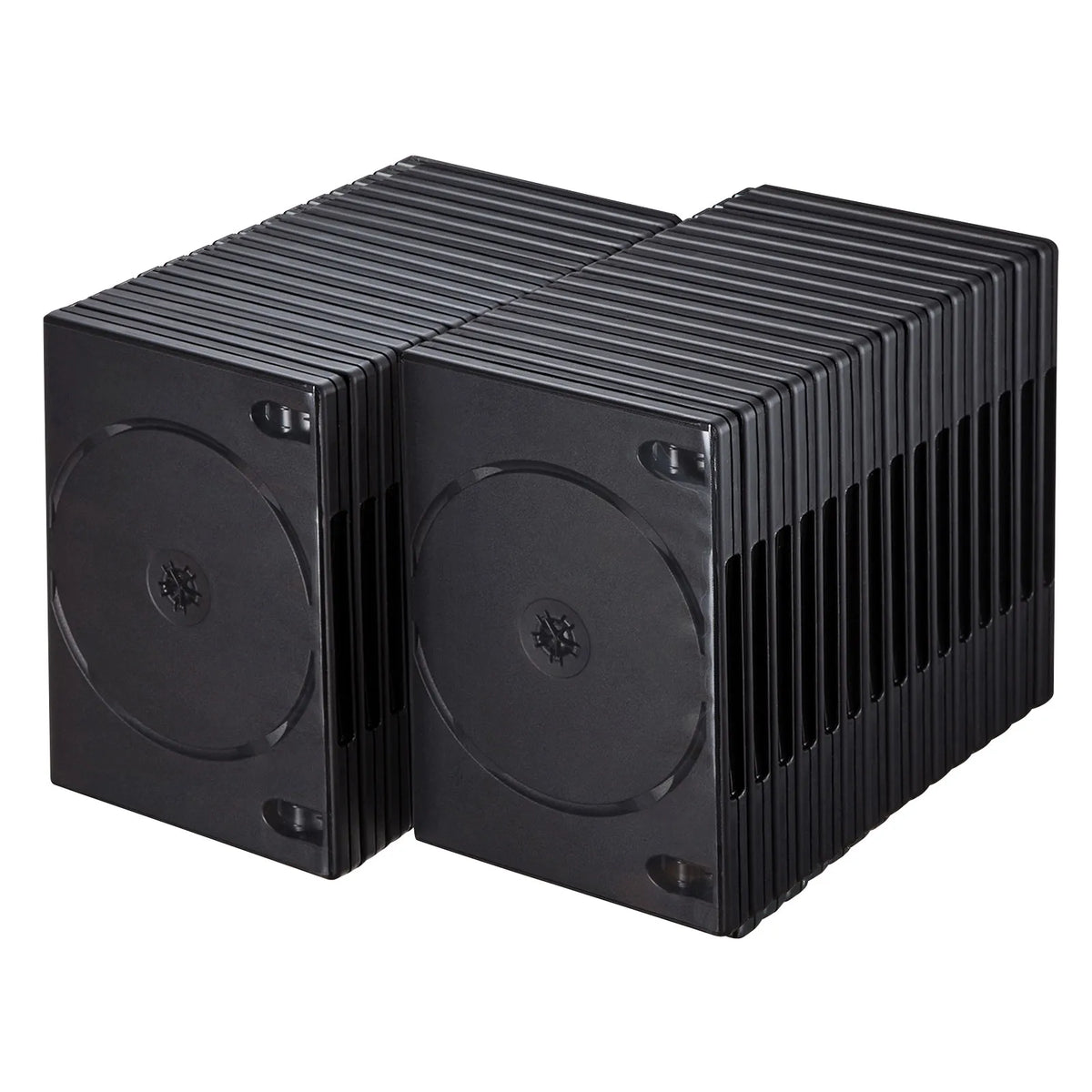 DVD Tall Case (Holds 2 Discs, 30-Pack, Black) DVD-TN2-30BKN
