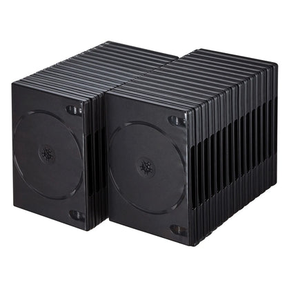 DVD Tall Case (Holds 2 Discs, 30-Pack, Black) DVD-TN2-30BKN