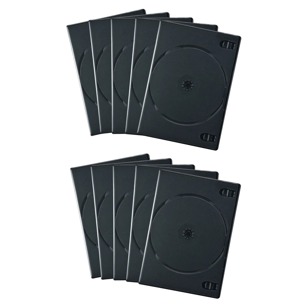 DVD Tall Case (Holds 4 Discs, 10-Pack, Black) DVD-TN4-10BKN