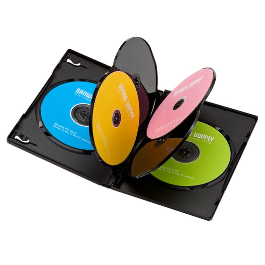 DVD Tall Case (Holds 6 Discs, 10-Pack, Black) DVD-TN6-10BKN