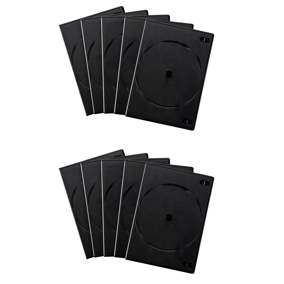 DVD Tall Case (Holds 6 Discs, 10-Pack, Black) DVD-TN6-10BKN