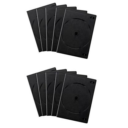 DVD Tall Case (Holds 6 Discs, 10-Pack, Black) DVD-TN6-10BKN