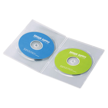 スリムDVDトールケース（2枚収納・10枚セット・クリア） DVD-TU2-10CLN