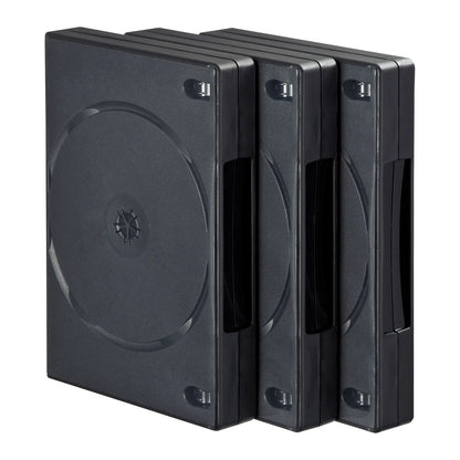 DVD Tall Case (Holds 8 Discs, 3-Pack, Black) DVD-TW8-03BKN
