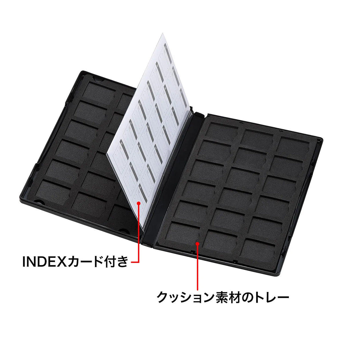 DVD tall case type memory card management case (for SD cards, double-sided storage type) FC-MMC21SD