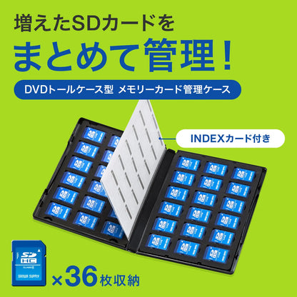 DVD tall case type memory card management case (for SD cards, double-sided storage type) FC-MMC21SD