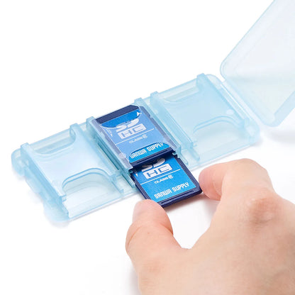 SD card case (holds 6 cards, clear blue) FC-MMC23SDCBL