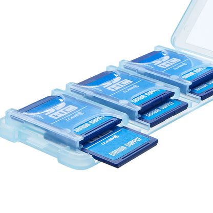 SD card case (holds 6 cards, clear blue) FC-MMC23SDCBL
