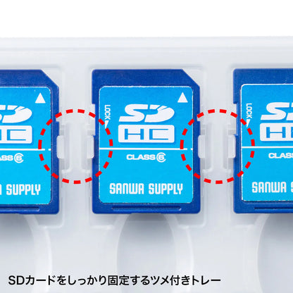 SDカードケース（12枚収納・クリア） FC-MMC26CL