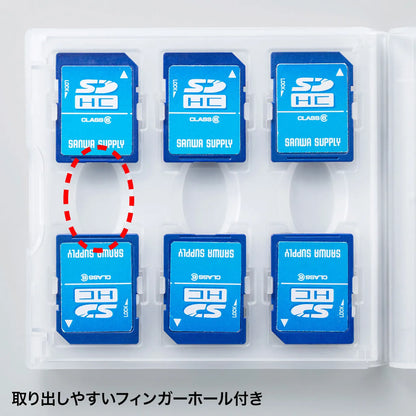 SDカードケース（12枚収納・クリア） FC-MMC26CL