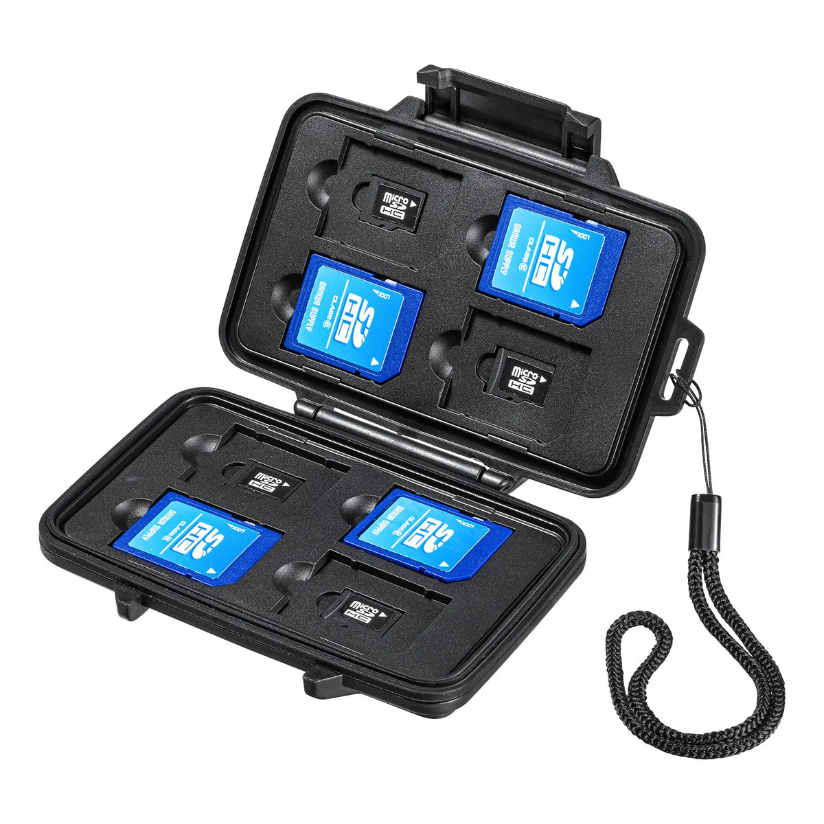Waterproof and dustproof memory card case (for SD cards and microSD cards) FC-MMC29BK