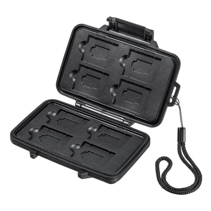 Waterproof and dustproof memory card case (for SD cards and microSD cards) FC-MMC29BK