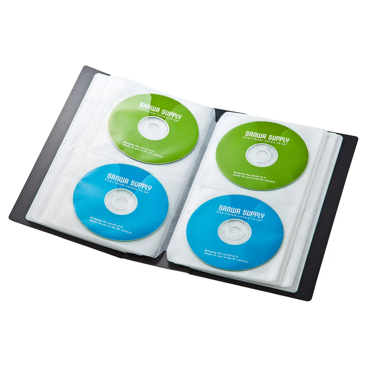DVD・CDファイルケース（96枚収納・ブラック） FCD-FL96BK