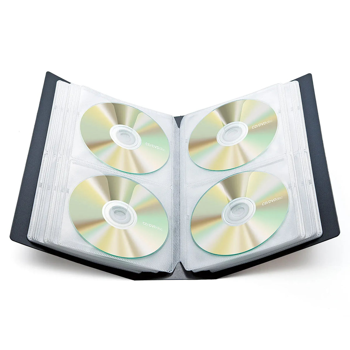 DVD・CDファイルケース（96枚収納・ブラック） FCD-FL96BK