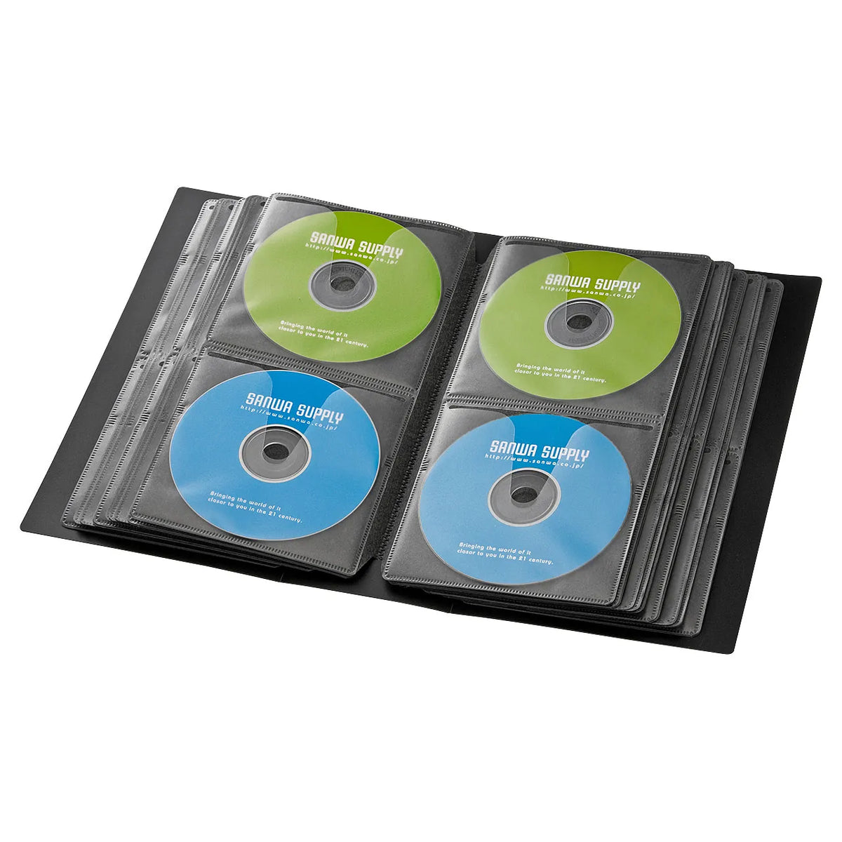 Blu-ray Disc Compatible File Case (Holds 104 Discs, Black) FCD-FLBD104BK