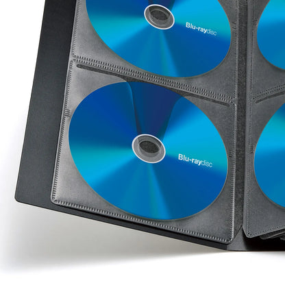 Blu-ray Disc Compatible File Case (Holds 104 Discs, Black) FCD-FLBD104BK