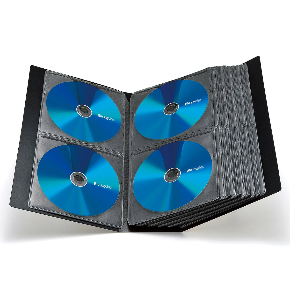 Blu-ray Disc Compatible File Case (Holds 104 Discs, Black) FCD-FLBD104BK