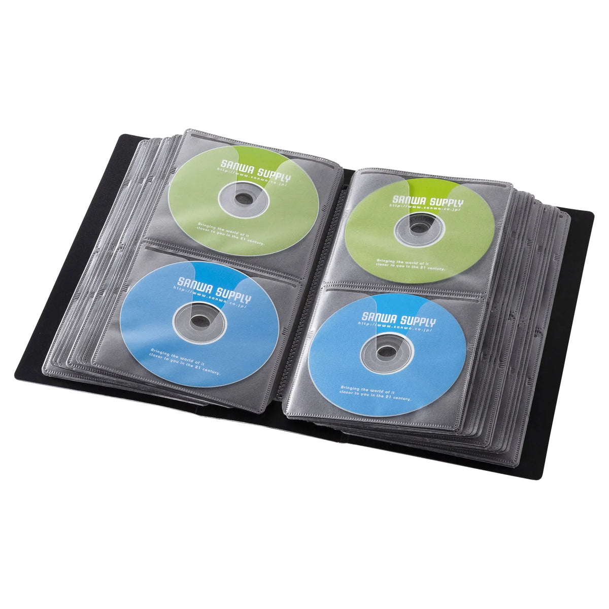 Blu-ray Disc Compatible File Case (Holds 128 Discs, Black) FCD-FLBD128BK