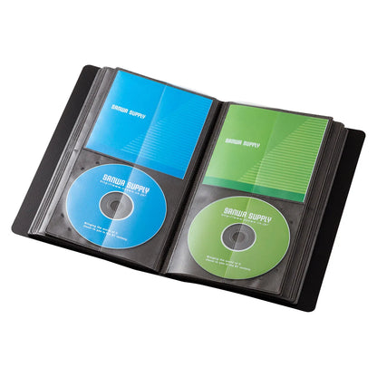 CD case with CD jacket storage (holds 32 discs + 32 books, black) FCD-FLBD32BBK