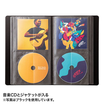 CDジャケット収納対応ディスクファイルケース（32枚＋32冊収納・クリア） FCD-FLBD32BCL