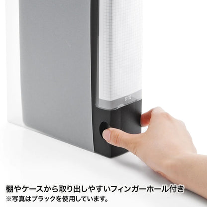 CDジャケット収納対応ディスクファイルケース（32枚＋32冊収納・クリア） FCD-FLBD32BCL