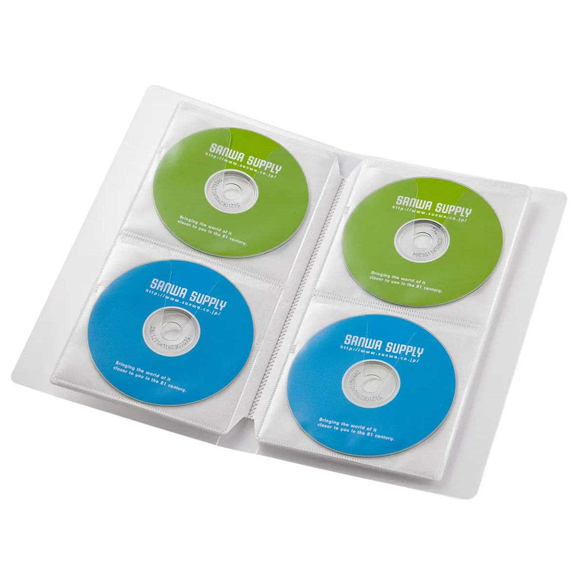 Blu-ray Disc Compatible File Case (Holds 32 Discs, Clear) FCD-FLBD32C