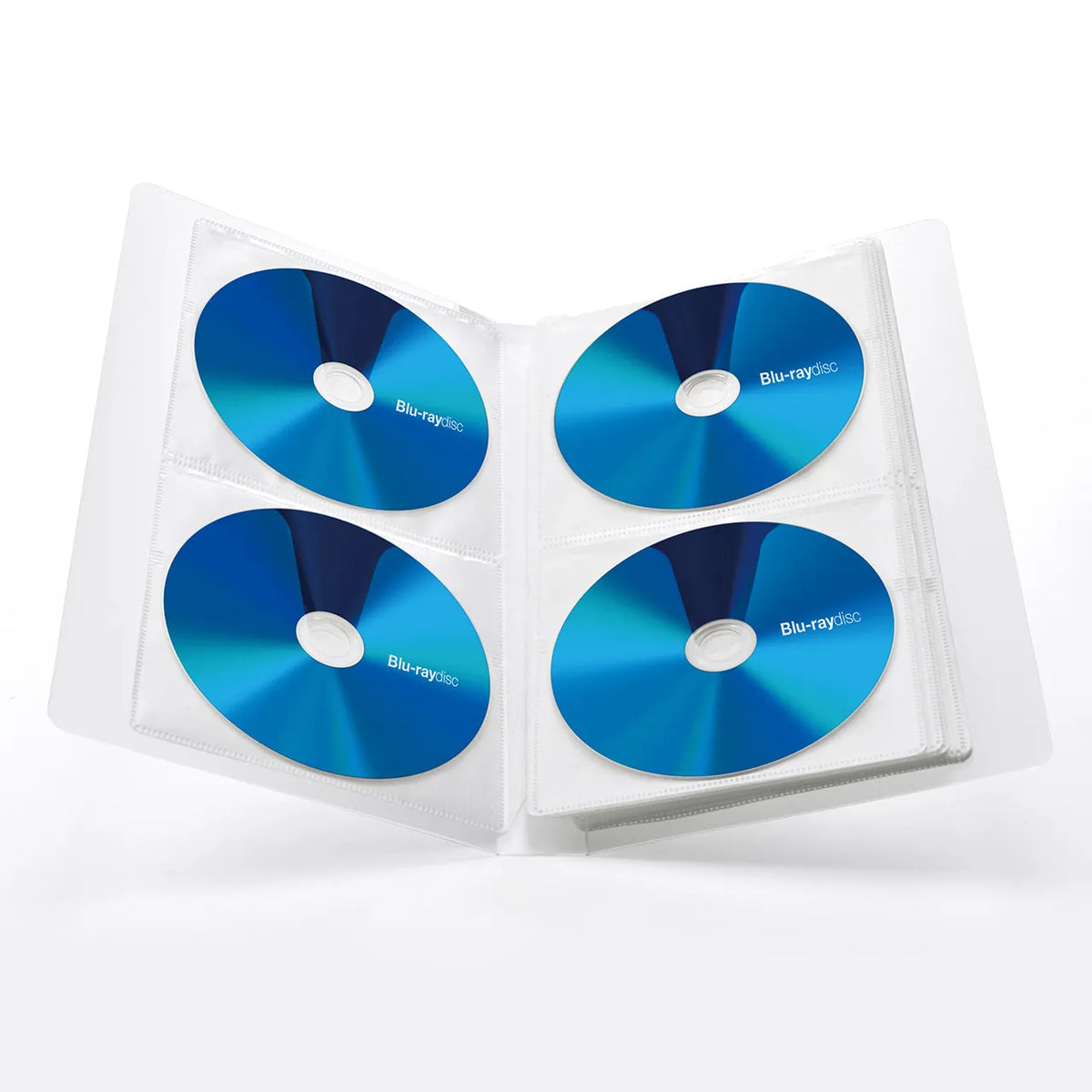 Blu-ray Disc Compatible File Case (Holds 32 Discs, Clear) FCD-FLBD32C