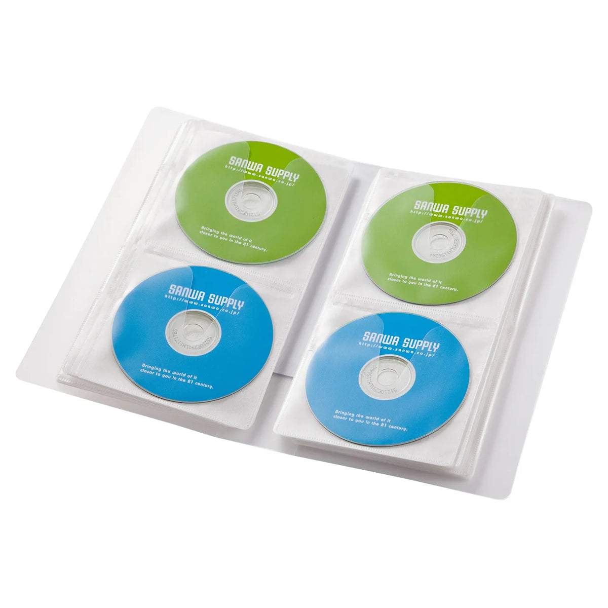 Blu-ray Disc Compatible File Case (Holds 64 Discs, Clear) FCD-FLBD64C