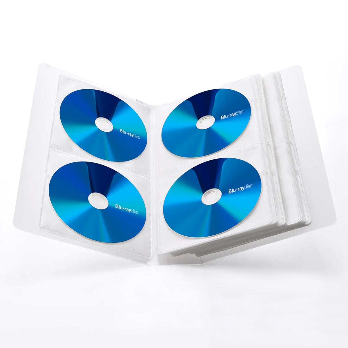 Blu-ray Disc Compatible File Case (Holds 64 Discs, Clear) FCD-FLBD64C