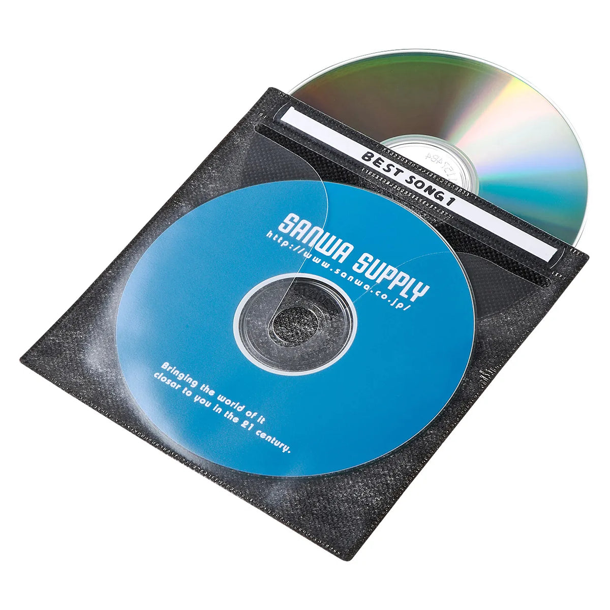 DVD/CD Non-woven Fabric Case (Black) FCD-FN100BKN