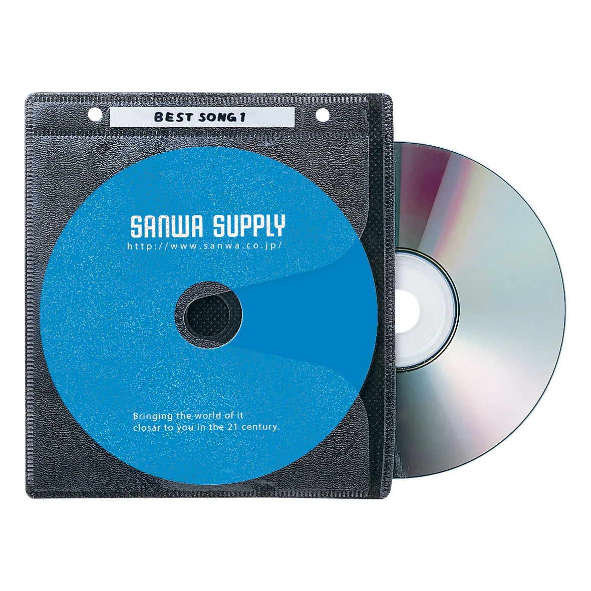 DVD/CD Non-woven Fabric Case (with Ring Hole, Black) FCD-FR100BKN