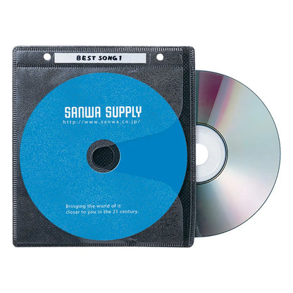 DVD/CD Non-woven Fabric Case (with Ring Hole, Black) FCD-FR100BKN