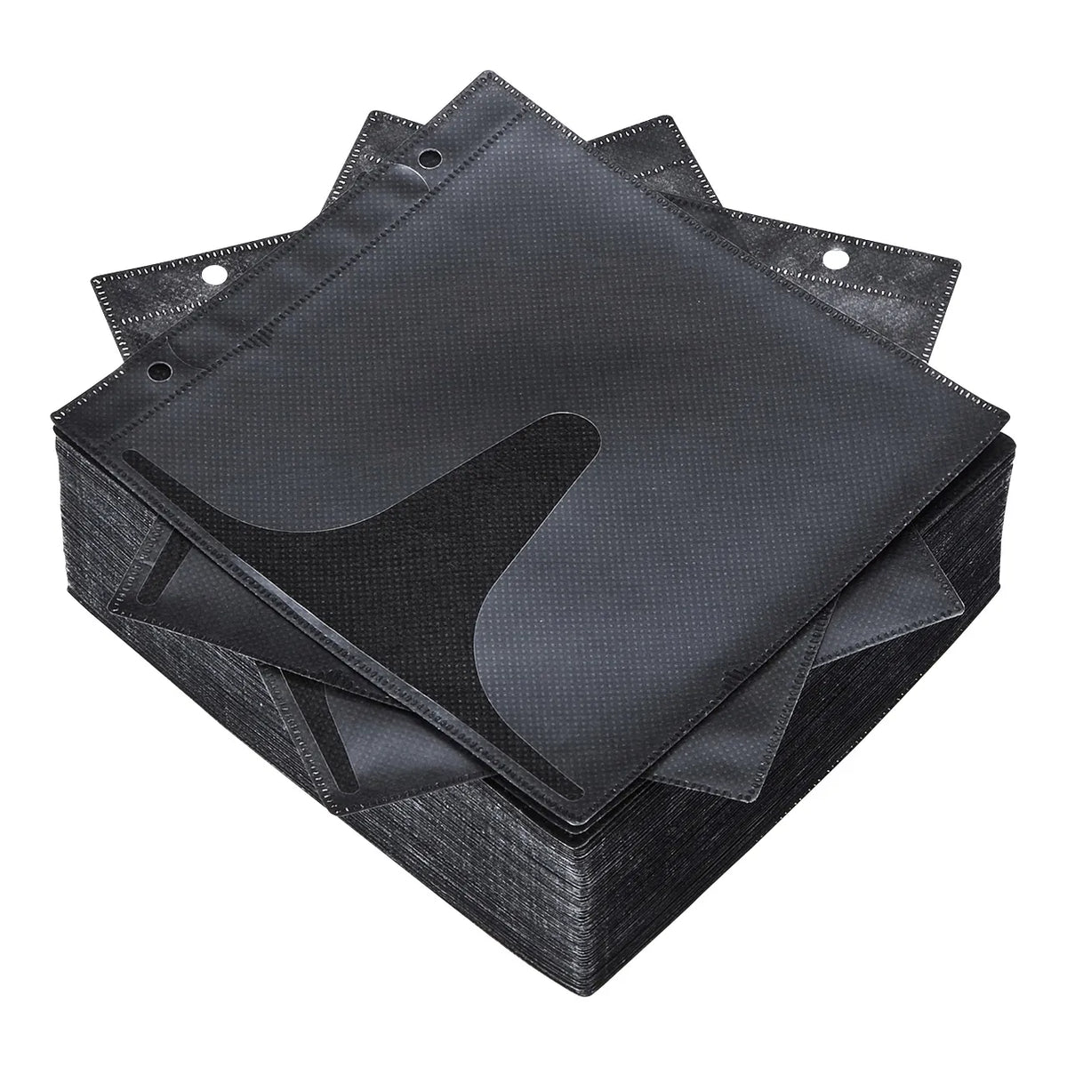 DVD/CD Non-woven Fabric Case (with Ring Hole, Black) FCD-FR100BKN
