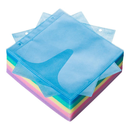 DVD/CD Non-woven Fabric Case (with ring holes, 5-color mix) FCD-FR100MXN