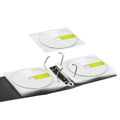 DVD/CD Non-woven Fabric Case (with Ring Hole, White) FCD-FR100WN