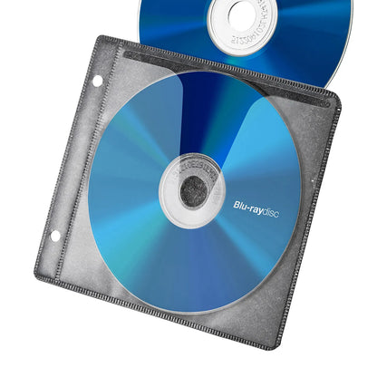 Blu-ray Disc Compatible Non-woven Fabric Case (with Ring Hole, 50 Cases, Black) FCD-FRBD50BK