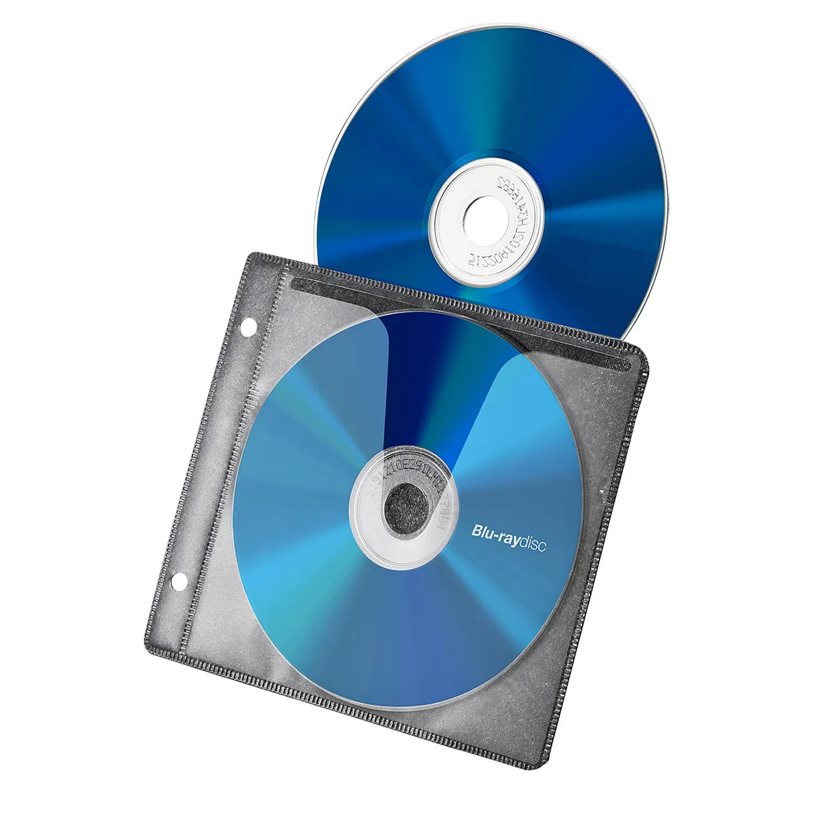 Blu-ray Disc Compatible Non-woven Fabric Case (with Ring Hole, 50 Cases, Black) FCD-FRBD50BK