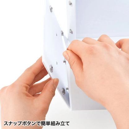 組み立て式CD BOX（ホワイト） FCD-MT3WN