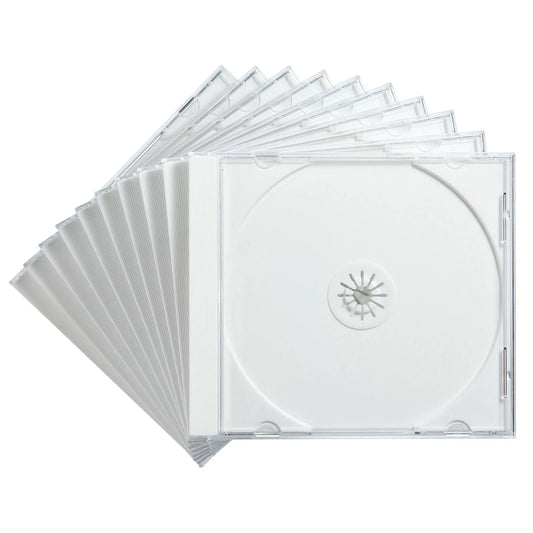 Blu-ray/DVD/CD Case (Set of 10, White) FCD-PN10WN