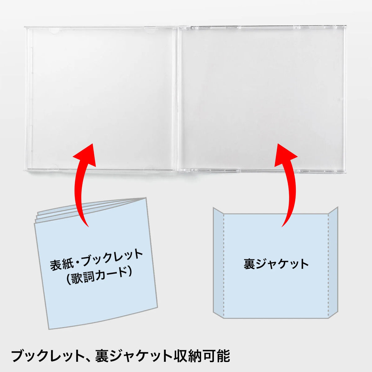 Blu-ray・DVD・CDケース（10枚セット・ホワイト） FCD-PN10WN