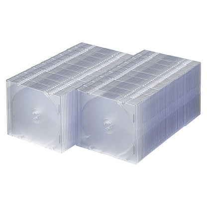 Blu-ray・DVD・CDケース（スリムタイプ・100枚セット・クリア） FCD-PU100CLN