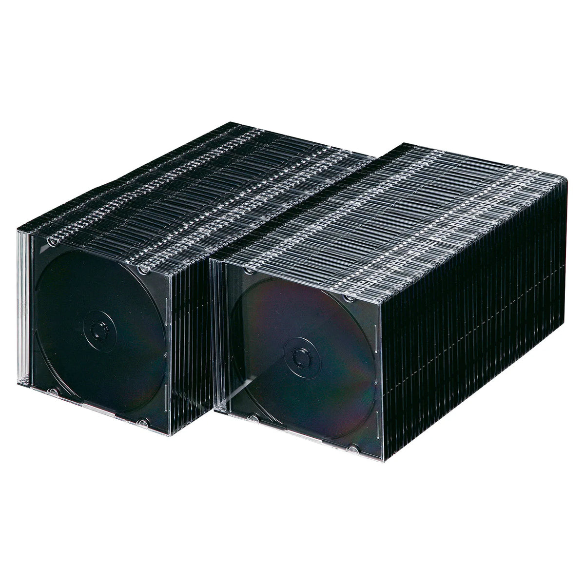 Blu-ray/DVD/CD Case (Slim Type, 100-Pack, Black) FCD-PU100MBKN
