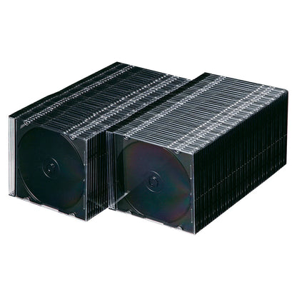 Blu-ray/DVD/CD Case (Slim Type, 100-Pack, Black) FCD-PU100MBKN