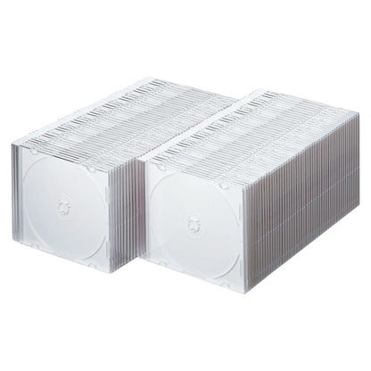 Blu-ray/DVD/CD Case (Slim Type, 100-Pack, White) FCD-PU100MWN