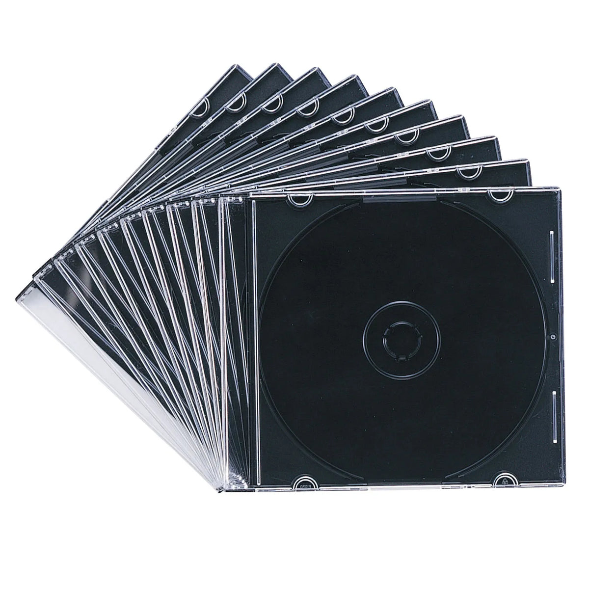 Blu-ray/DVD/CD Case (Slim Type, 10-Pack, Black) FCD-PU10MBKN