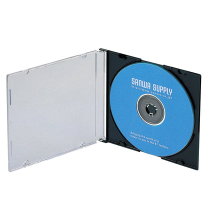 Blu-ray/DVD/CD Case (Slim Type, 10-Pack, Black) FCD-PU10MBKN