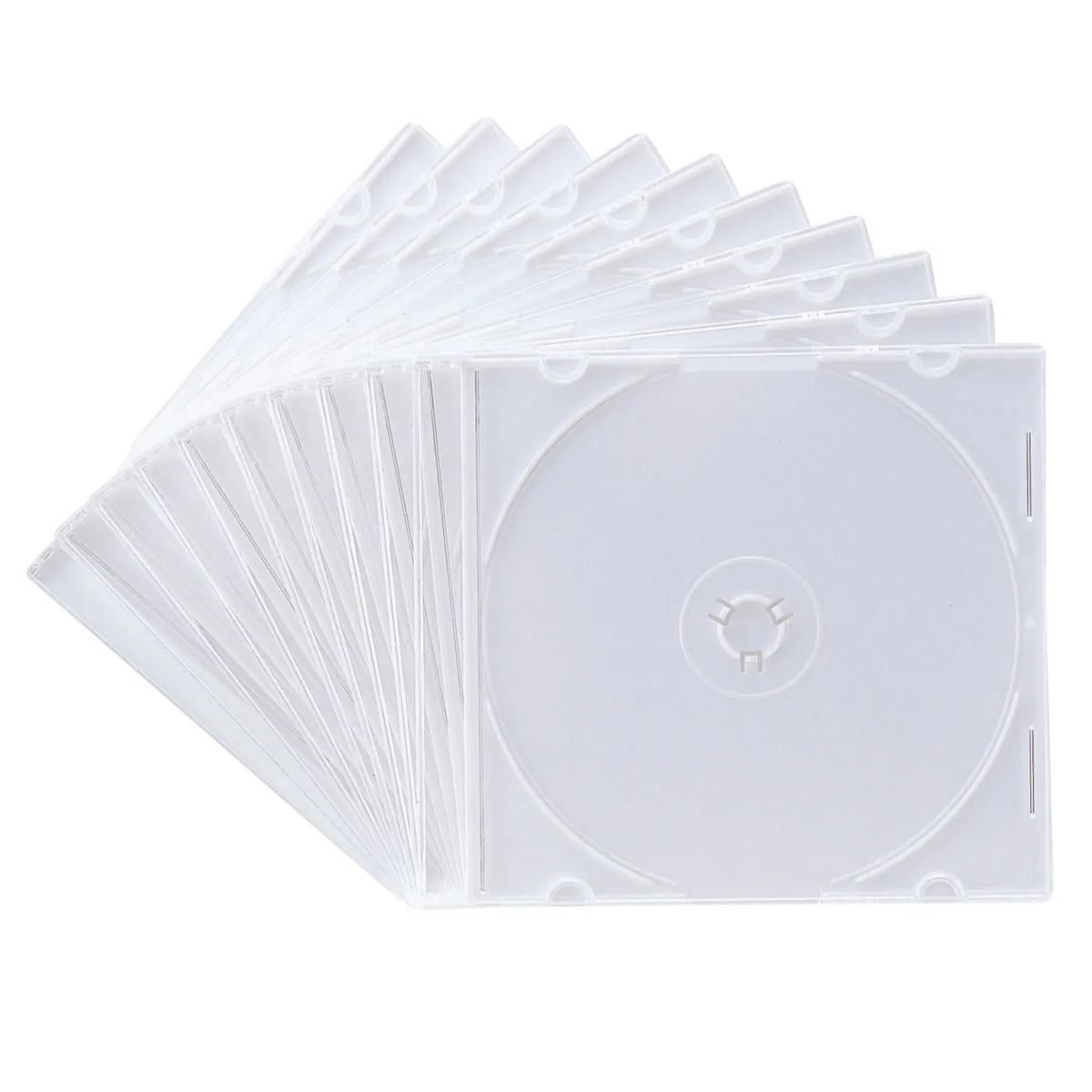 Blu-ray/DVD/CD Case (Slim Type, 10-Pack, White) FCD-PU10MWN