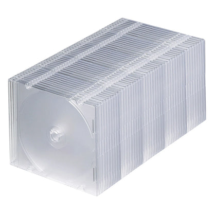 Blu-ray/DVD/CD Case (Slim Type, 50-Pack, Clear) FCD-PU50CLN2