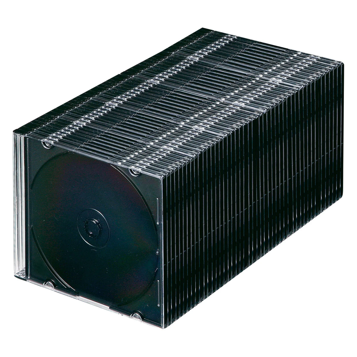 Blu-ray/DVD/CD Case (Slim Type, 50-Pack, Black) FCD-PU50MBKN2
